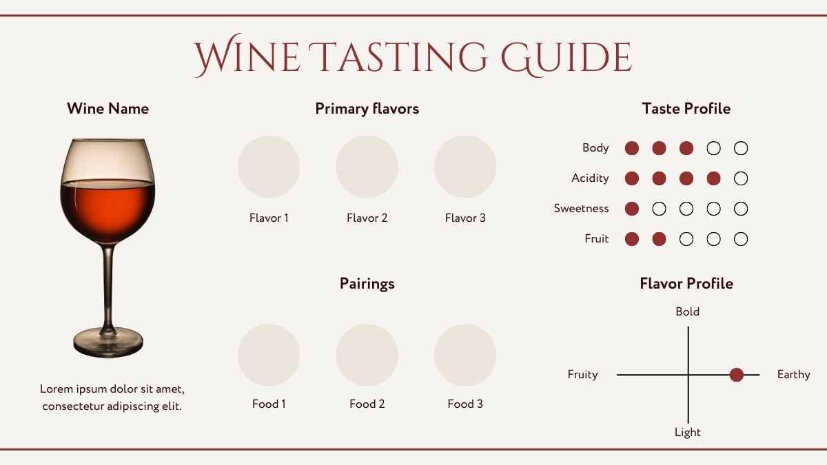 Elegant Red Vintage Wine Tasting Catalog Slides - slide 10