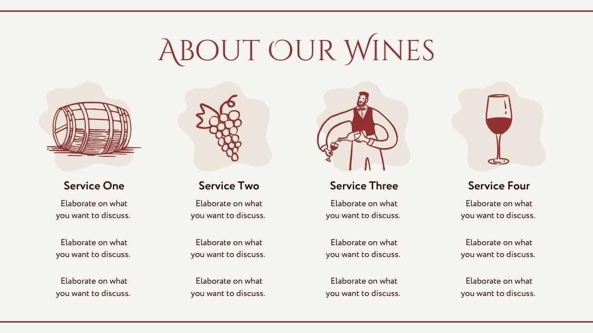 Elegant Red Vintage Wine Tasting Catalog Slides - slide 13