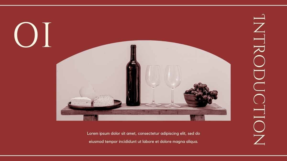 Elegant Red Vintage Wine Tasting Catalog Slides - slide 4