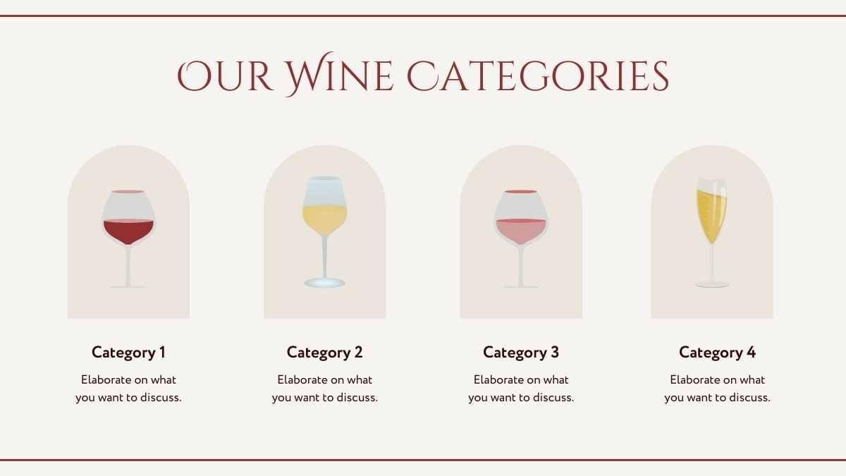 Elegant Red Vintage Wine Tasting Catalog Slides - slide 9