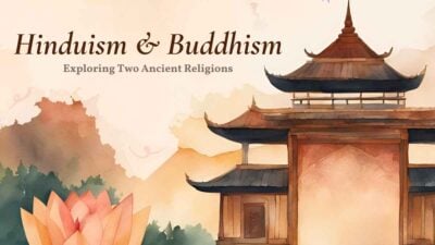 Slides Carnival Google Slides and PowerPoint Template Elegant Watercolor Hinduism And Buddhism Slides 1