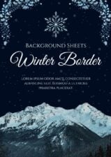 Elegant Winter Border Background Sheets 1