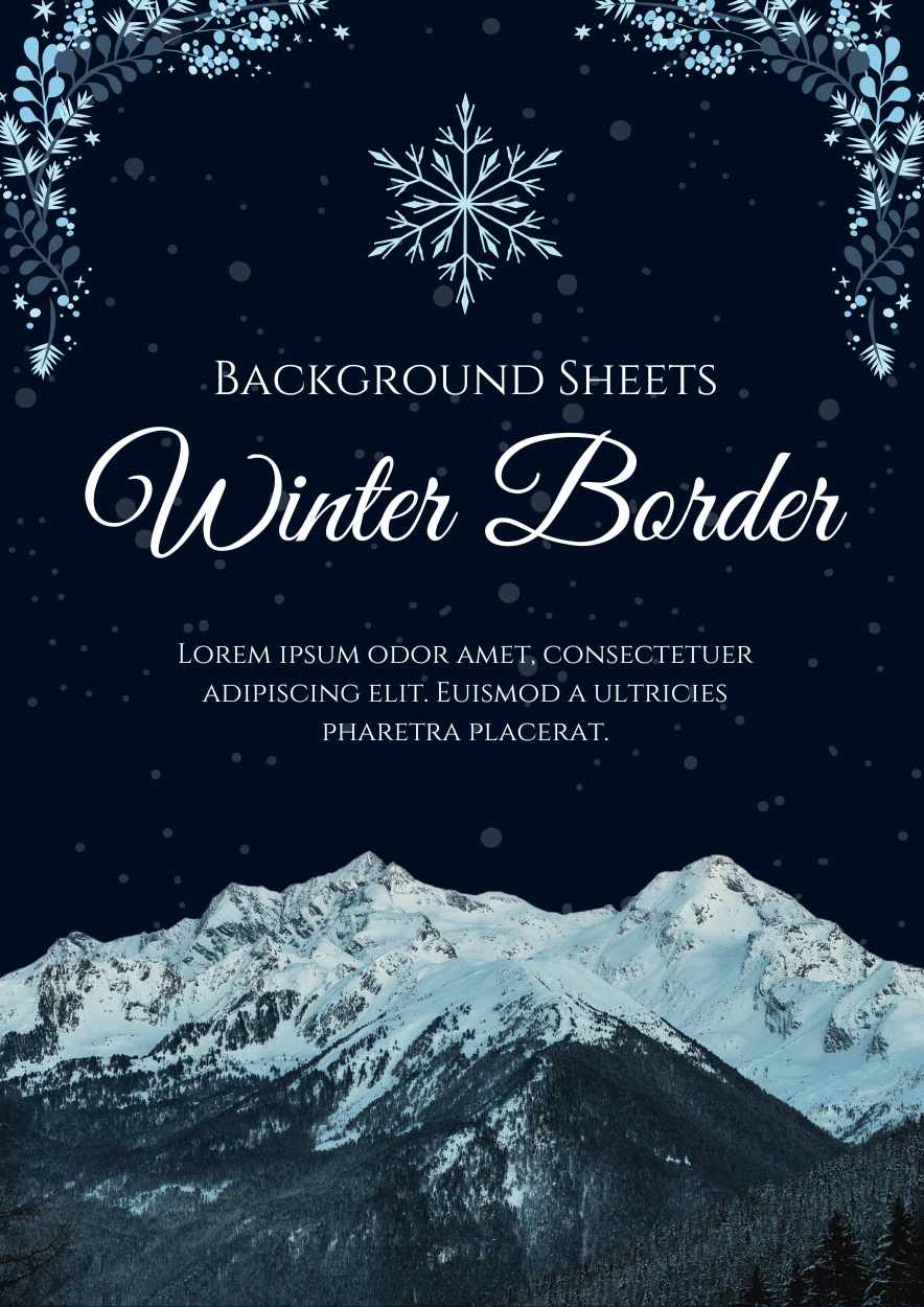 Elegant Winter Border Background Sheets - slide 1