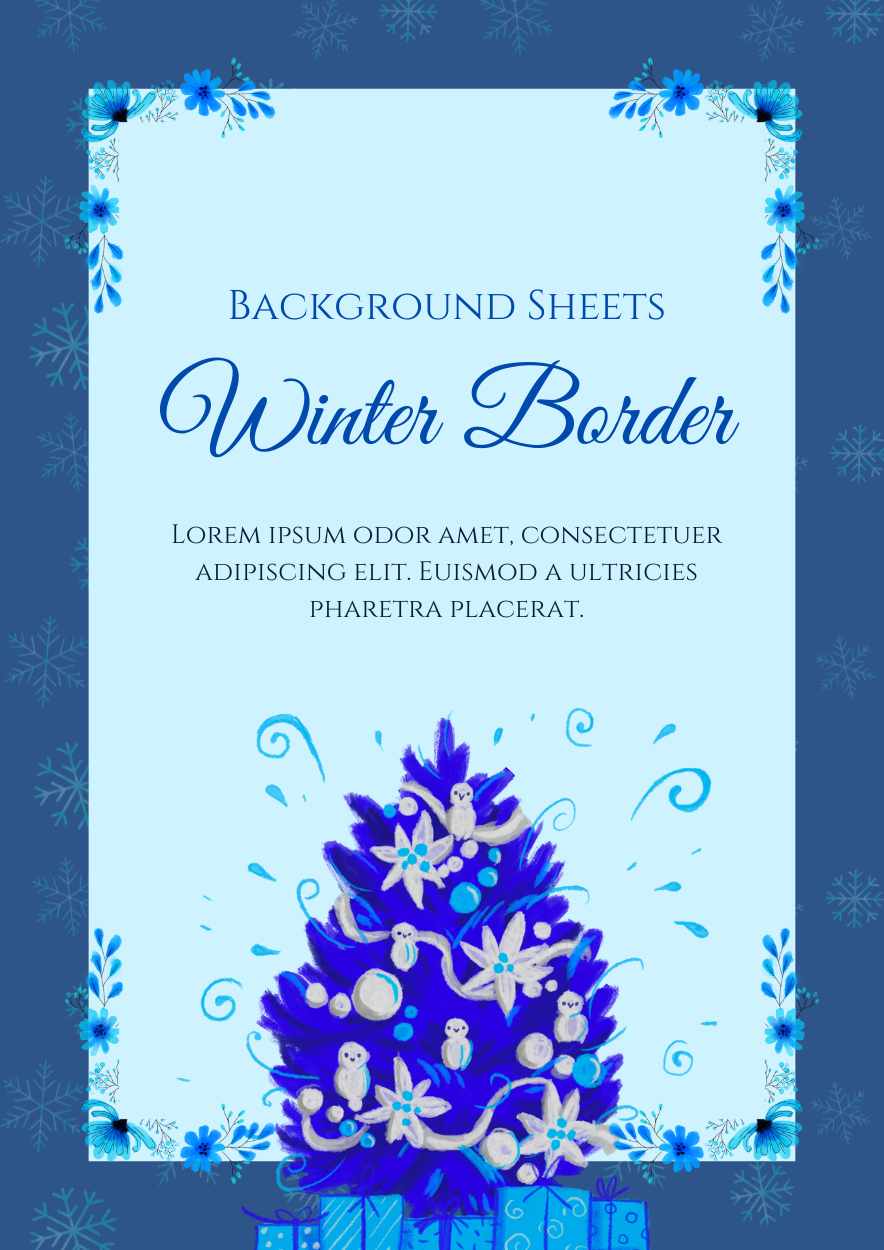 Elegant Winter Border Background Sheets - slide 2