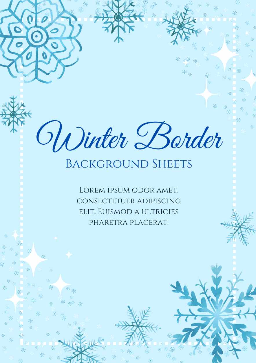 Elegant Winter Border Background Sheets - slide 3