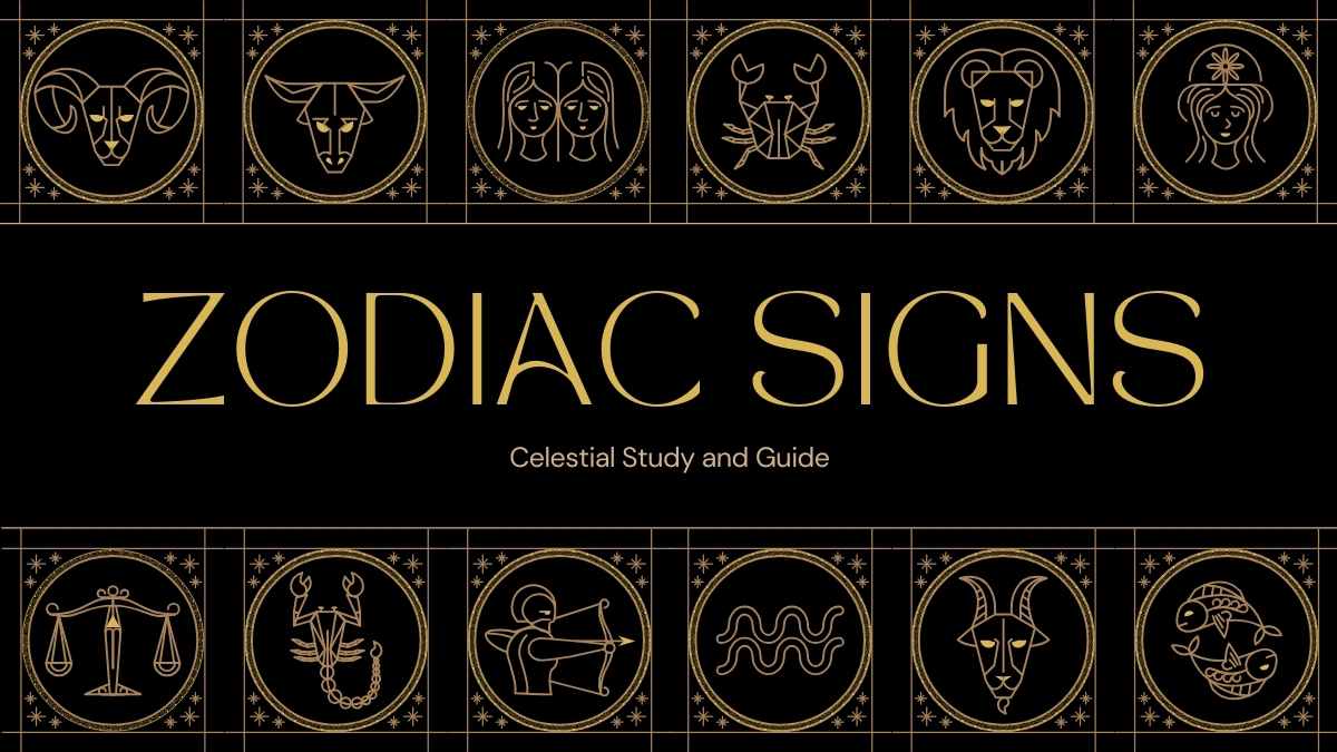 Elegant Zodiac Signs Case Study Slides - slide 1