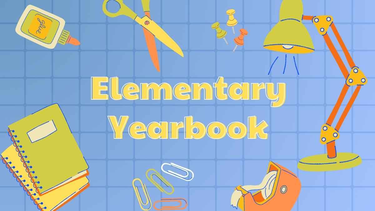 Scrapbook-Style Elementary Yearbook Slides - slide 1