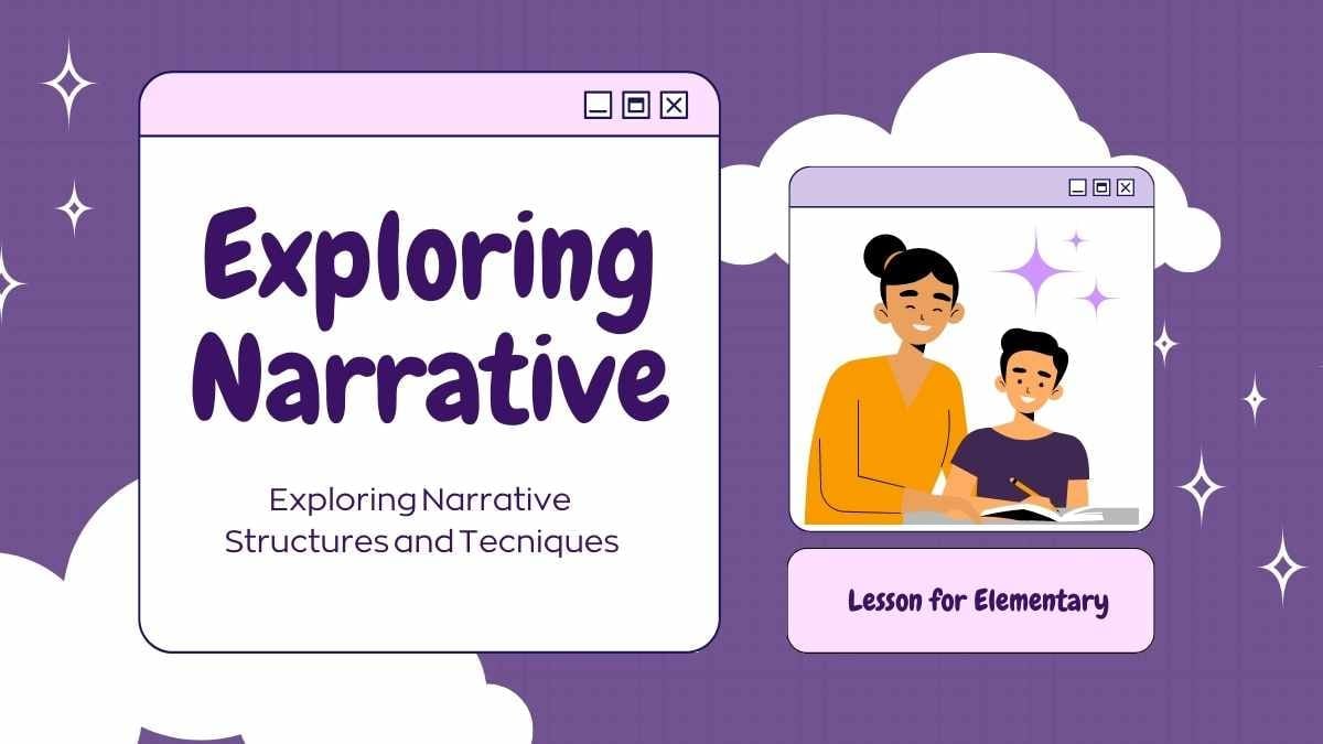 Exploring Narrative Structures and Techniques Lesson for Elementary - slide 1