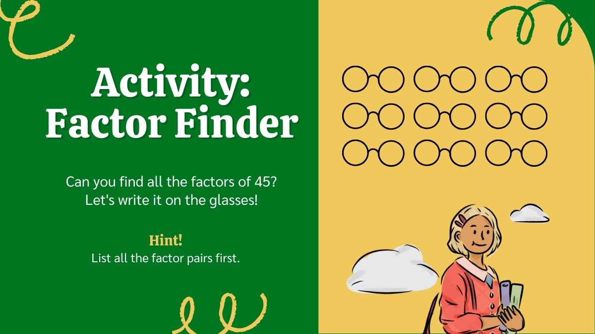 Factors, Multiple and Shape Pattern Math Lesson for High School - slide 10