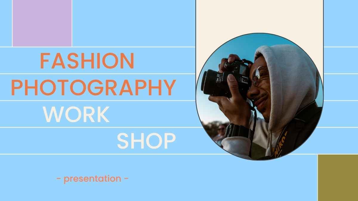 Plantillas Creativas para Taller de Fotografía de Moda - diapositiva 1