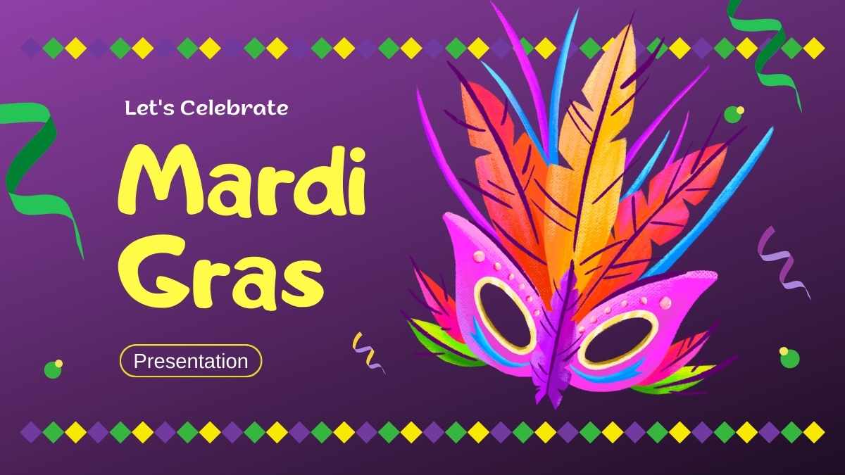 ¡Divertidas Plantillas para Celebrar el Mardi Gras! - diapositiva 1