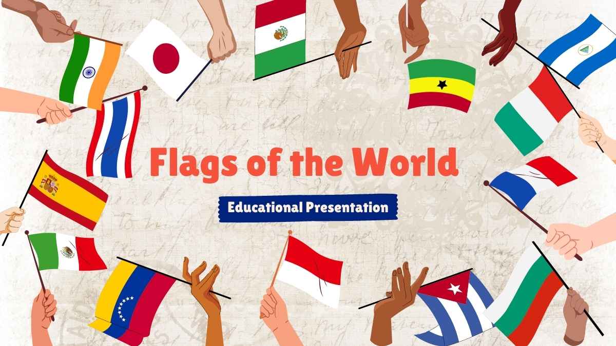 Illustrated Flags of the World Slides - slide 1