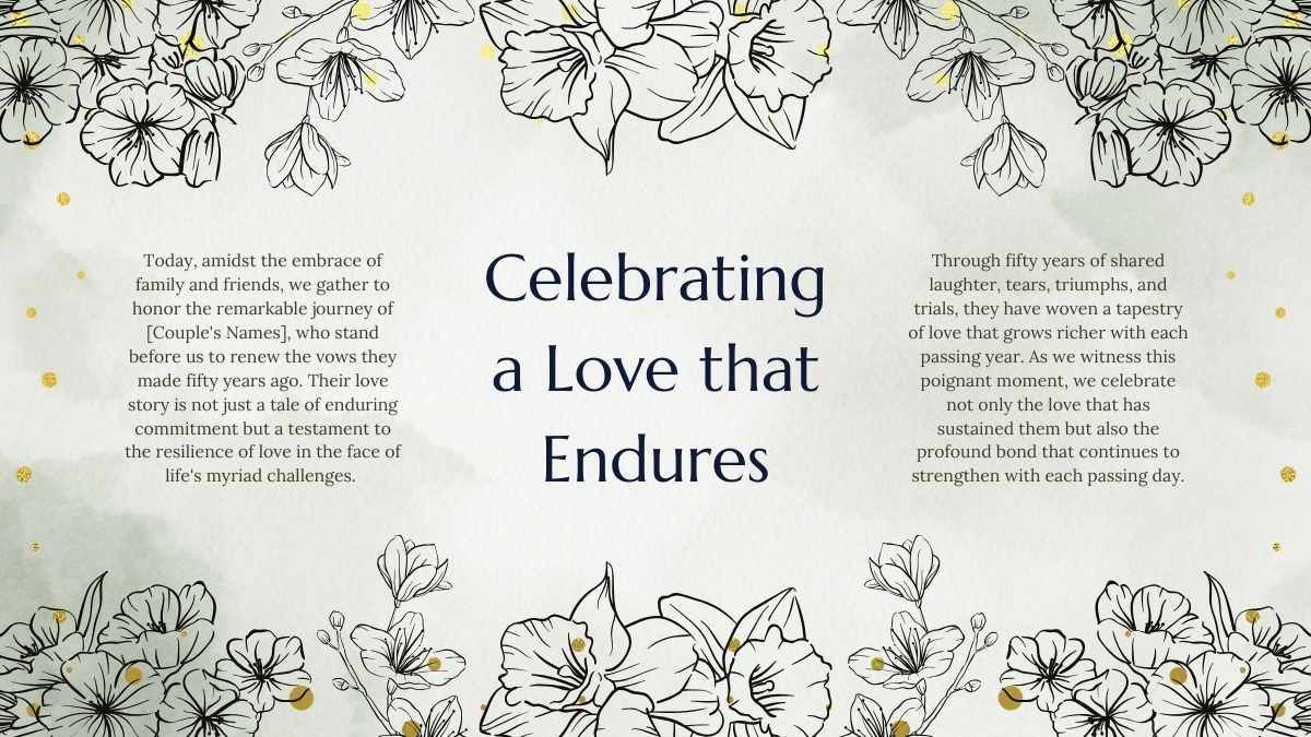 Floral 50th Wedding Anniversary Celebration - slide 12