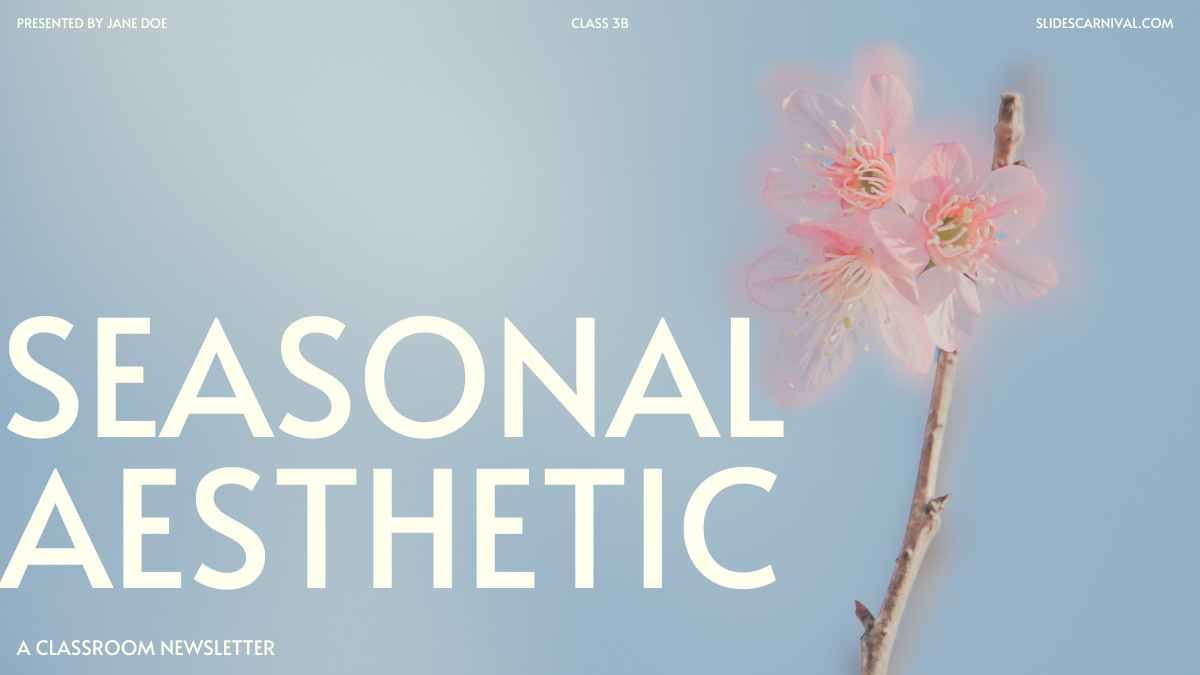 Floral Aesthetic Seasonal Classroom Newsletter - slide 1