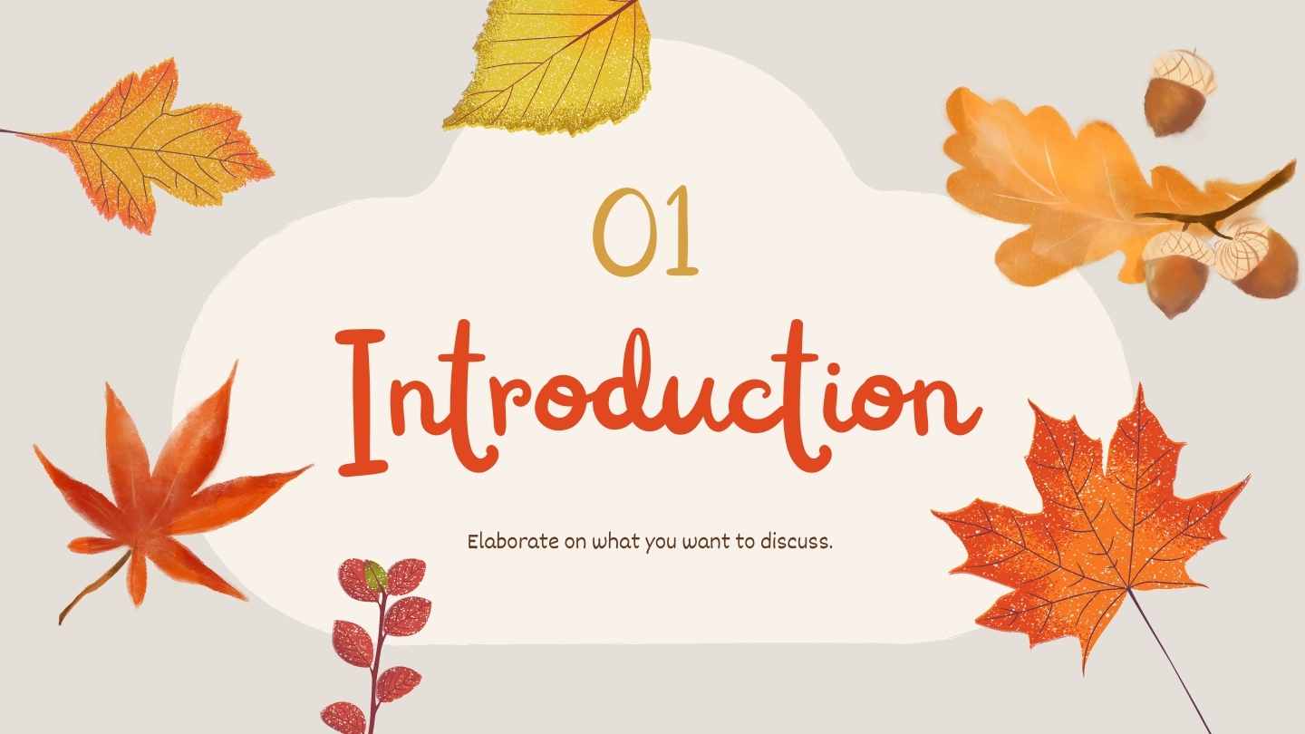 Tarjetas de Felicitación con Tema Floral de Otoño Plantillas - diapositiva 4