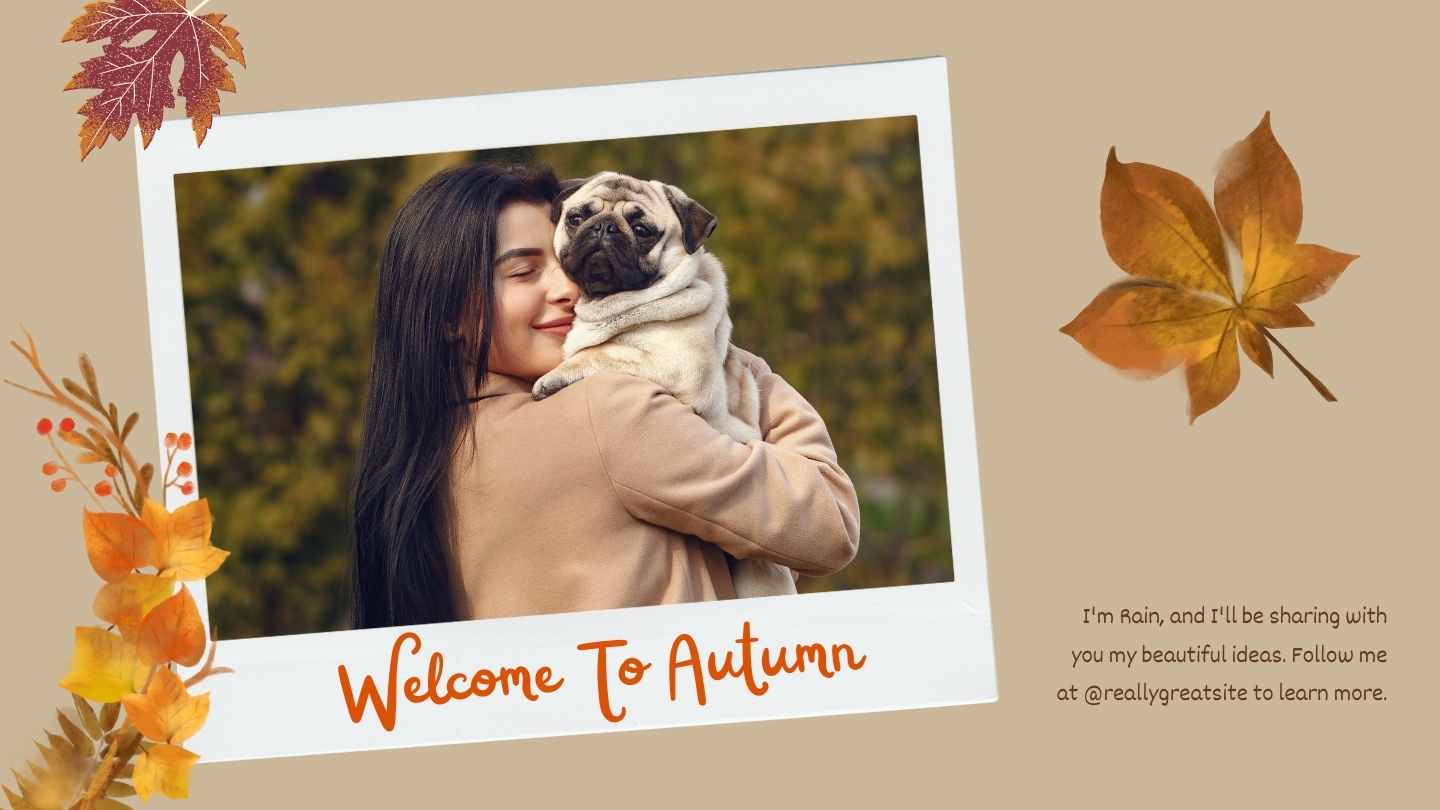 Floral Autumn Themed Greeting Cards Slides - slide 5