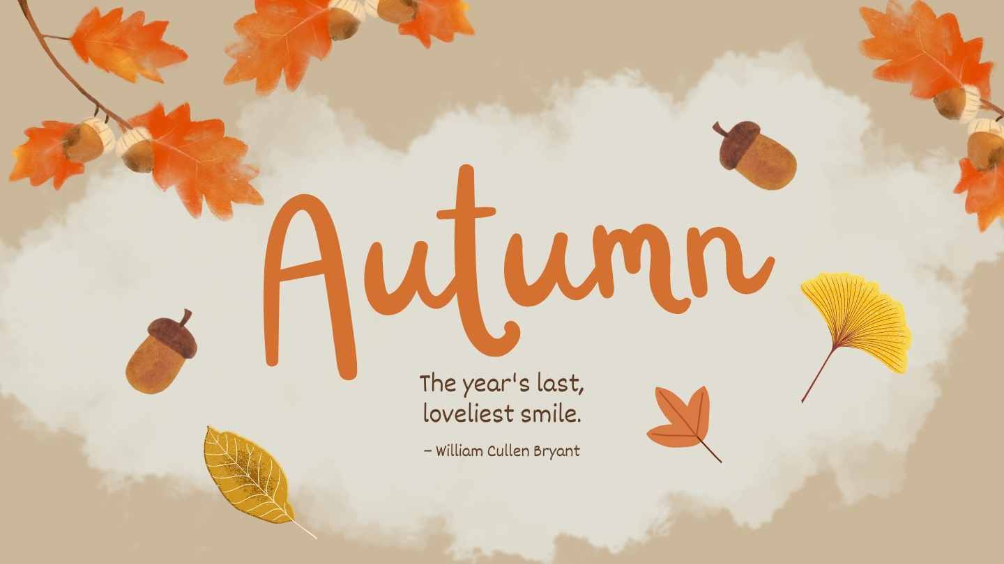 Floral Autumn Themed Greeting Cards Slides - slide 6