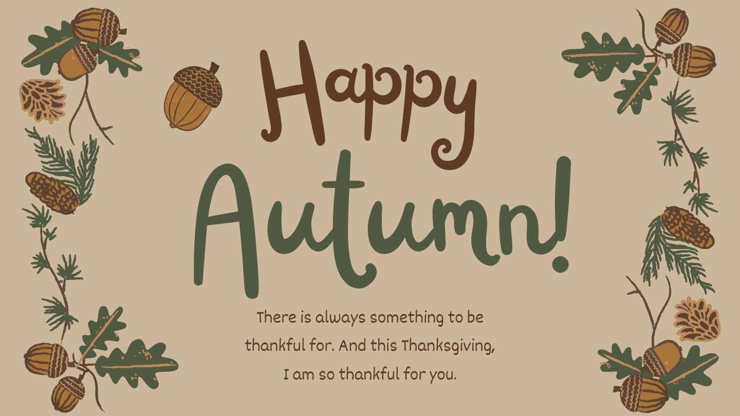 Floral Autumn Themed Greeting Cards Slides - slide 7