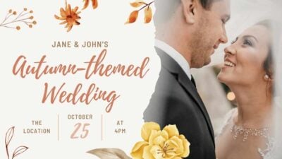 Floral Autumn-themed Wedding Slides