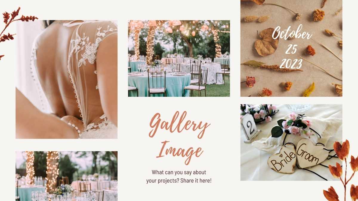 Floral Autumn-themed Wedding Slides - slide 10