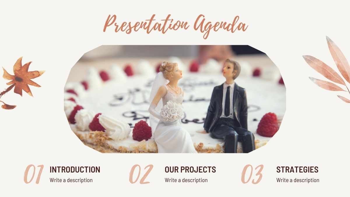 Slides de Casamento com Tema Floral de Outono - deslizar 3