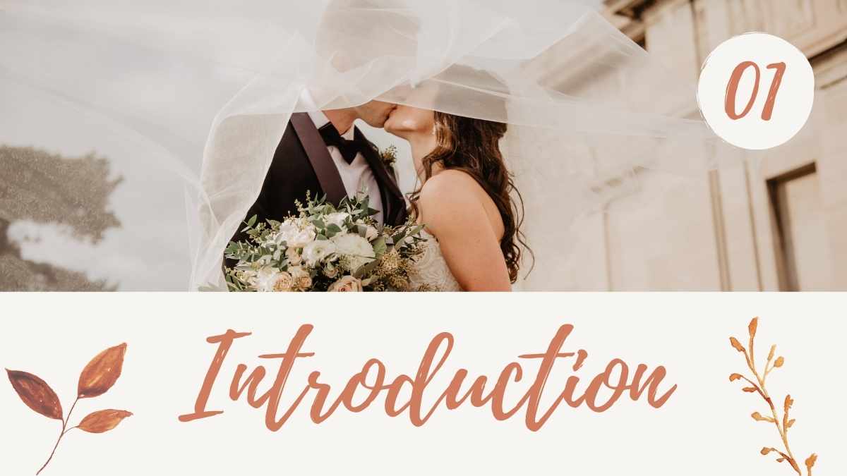 Slides de Casamento com Tema Floral de Outono - deslizar 4