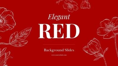 Floral Elegant Red Background Slides