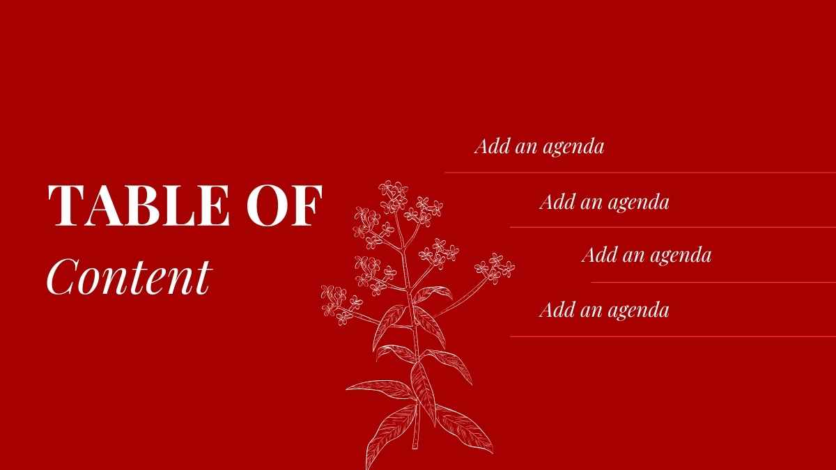 Floral Elegant Red Background Slides - slide 3