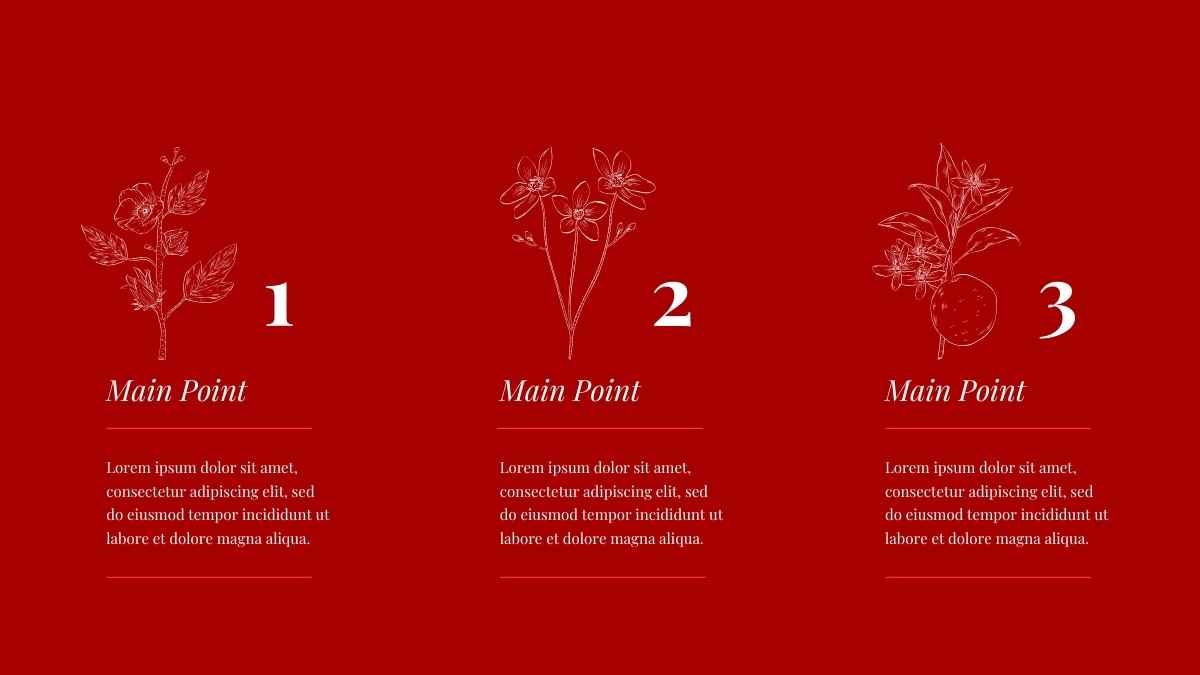 Floral Elegant Red Background Slides - slide 4