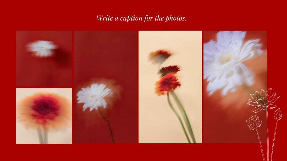 Floral Elegant Red Background Slides - slide 8