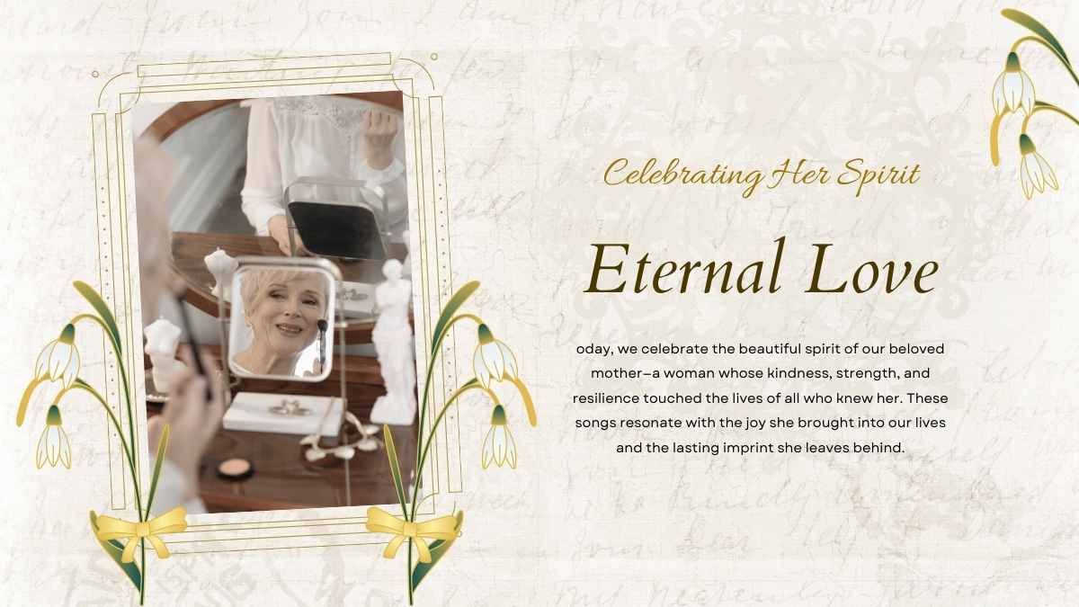 Floral Elegant Songs For A Mother's Funeral Slides - diapositiva 10