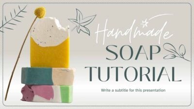 Grey Floral Handmade Soap Tutorial Slides