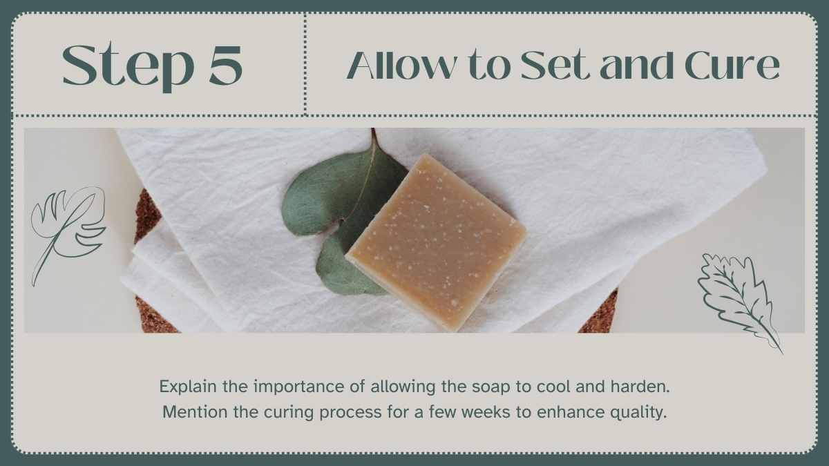 Grey Floral Handmade Soap Tutorial Slides - slide 13