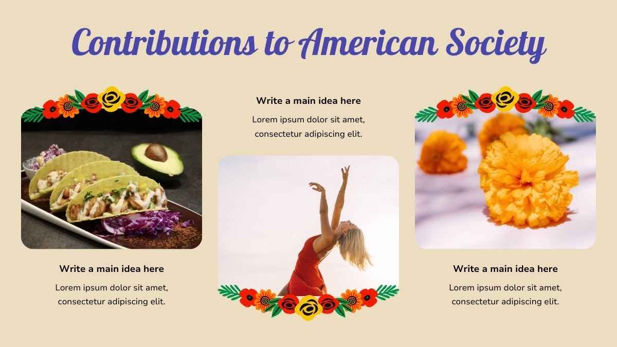 Floral Hispanic Heritage Month Background Slides - slide 9