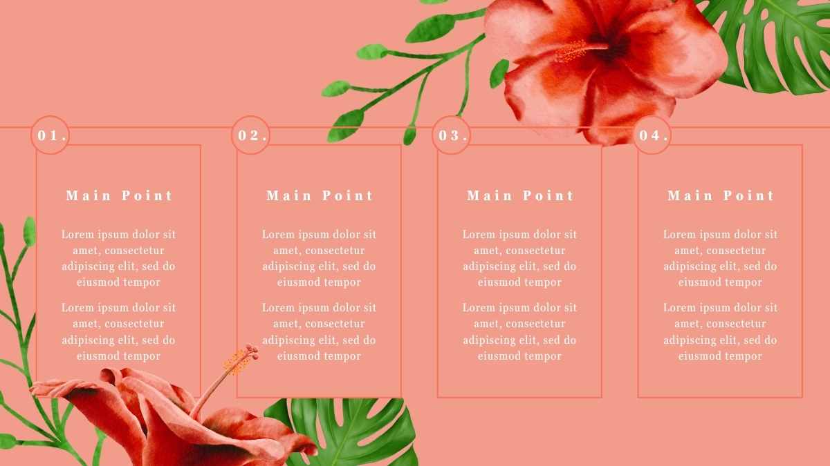 Floral Lush Hawaiian Aesthetic Theme Infographics - slide 14