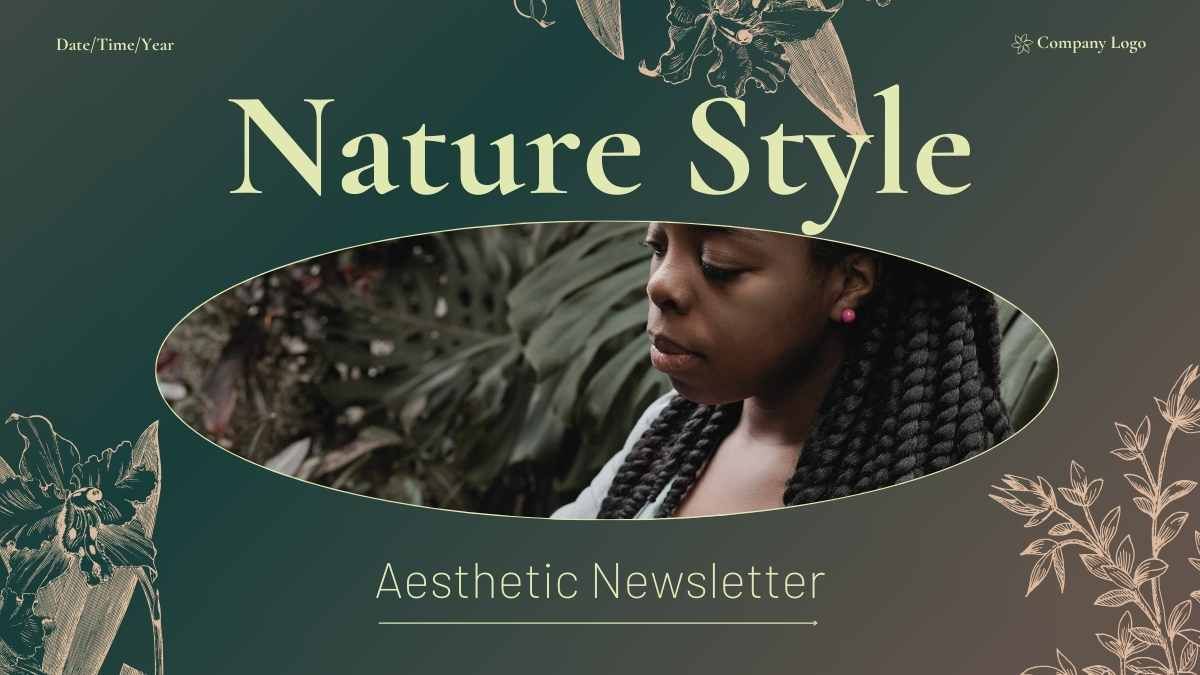 Floral Nature Style Aesthetic Newsletter - slide 1