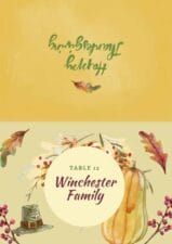 Slides Carnival Google Slides and PowerPoint Template Floral Thanksgiving Party Place Cards 1