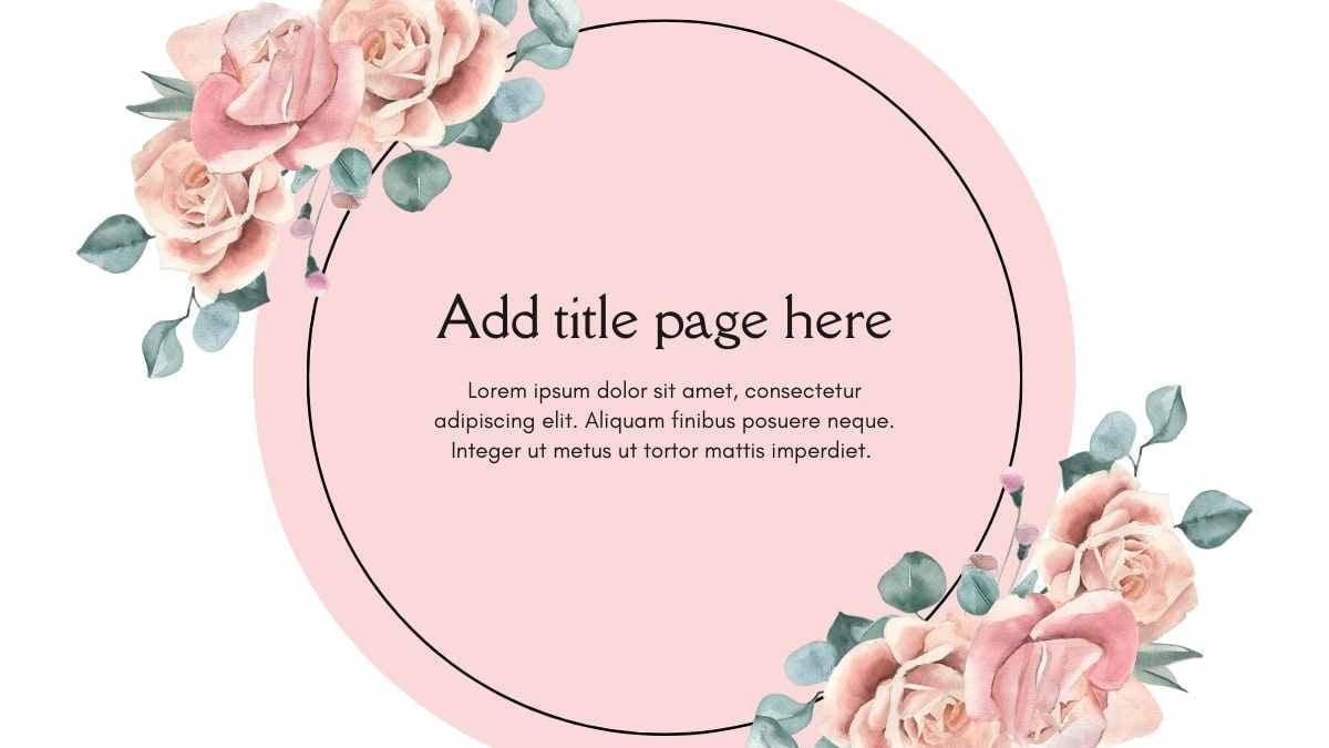 Floral Watercolor Classic Wedding Slides - slide 6