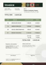 Formal Graphic Design Invoice