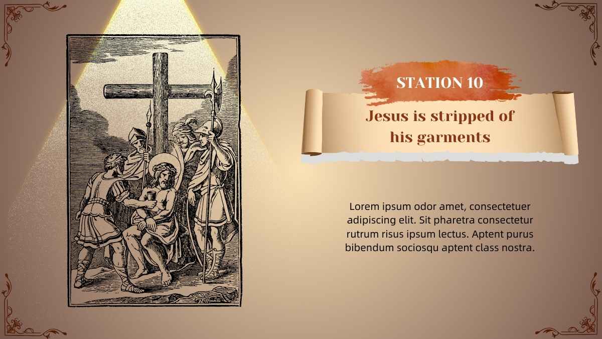 Formal Jesus Stations of The Cross Slides - slide 11