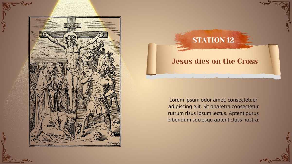 Formal Jesus Stations of The Cross Slides - slide 13