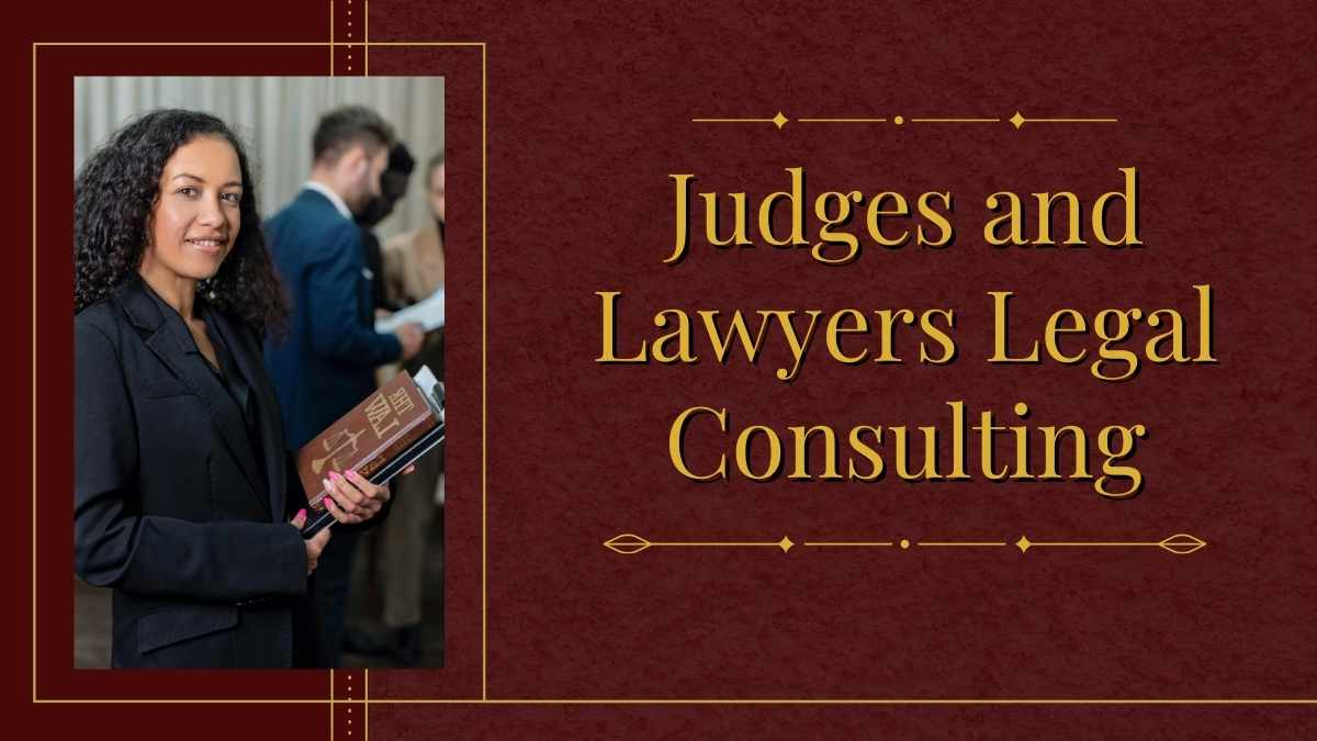 Formal Judges and Lawyers Legal Consulting Slides - slide 1