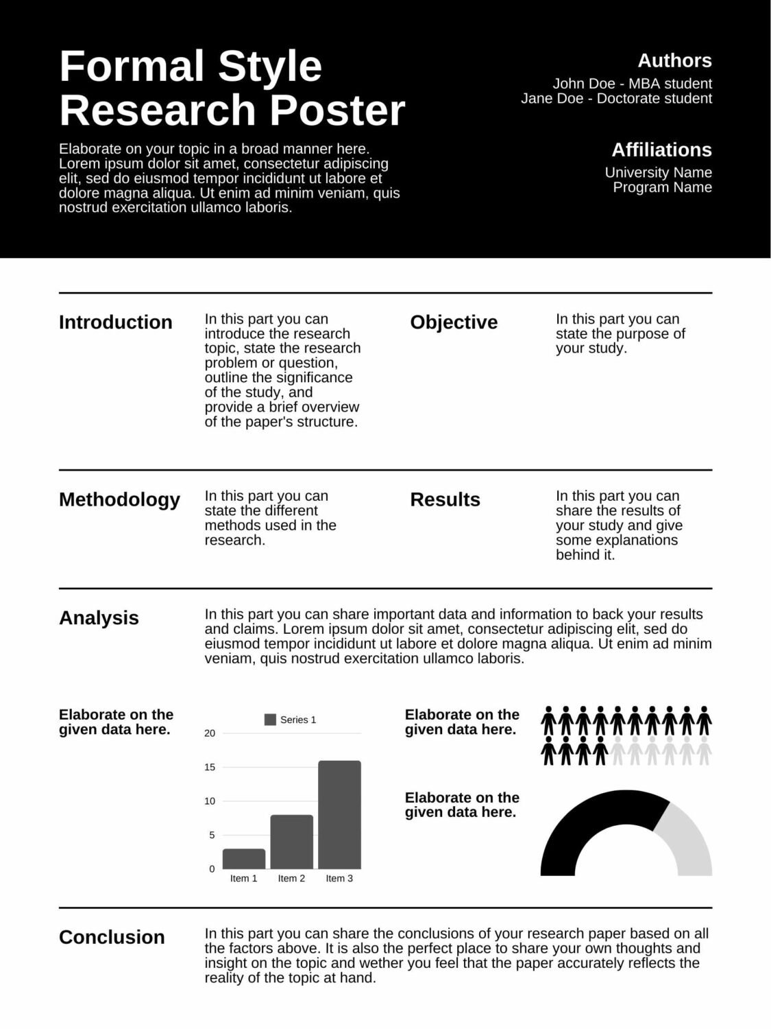 Formal Style Research Poster for University - slide 1