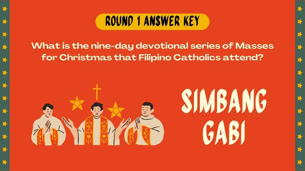 Fun Illustrated Simbang Gabi Church Christmas Background Slides - slide 5