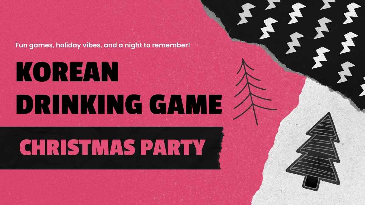 Fun Korean Drinking Game Christmas Party Slides - slide 1