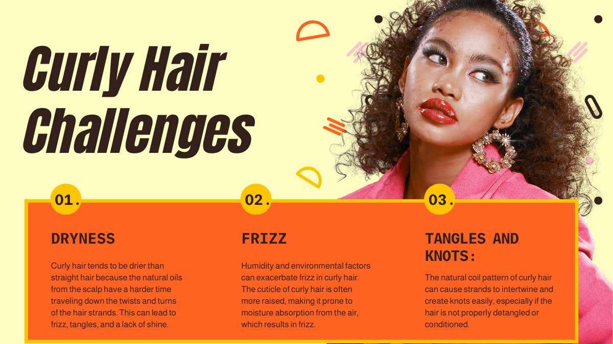 Fun Pattern Curly Hair Care Tips Newsletter - diapositiva 12