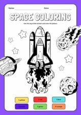 Fun Space Coloring Worksheet