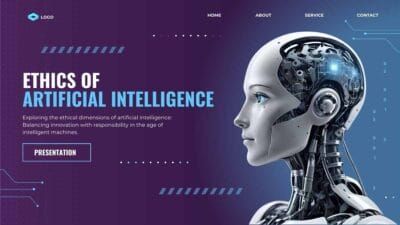 Slides Carnival Google Slides and PowerPoint Template Futuristic Ethics of Artificial Intelligence 1