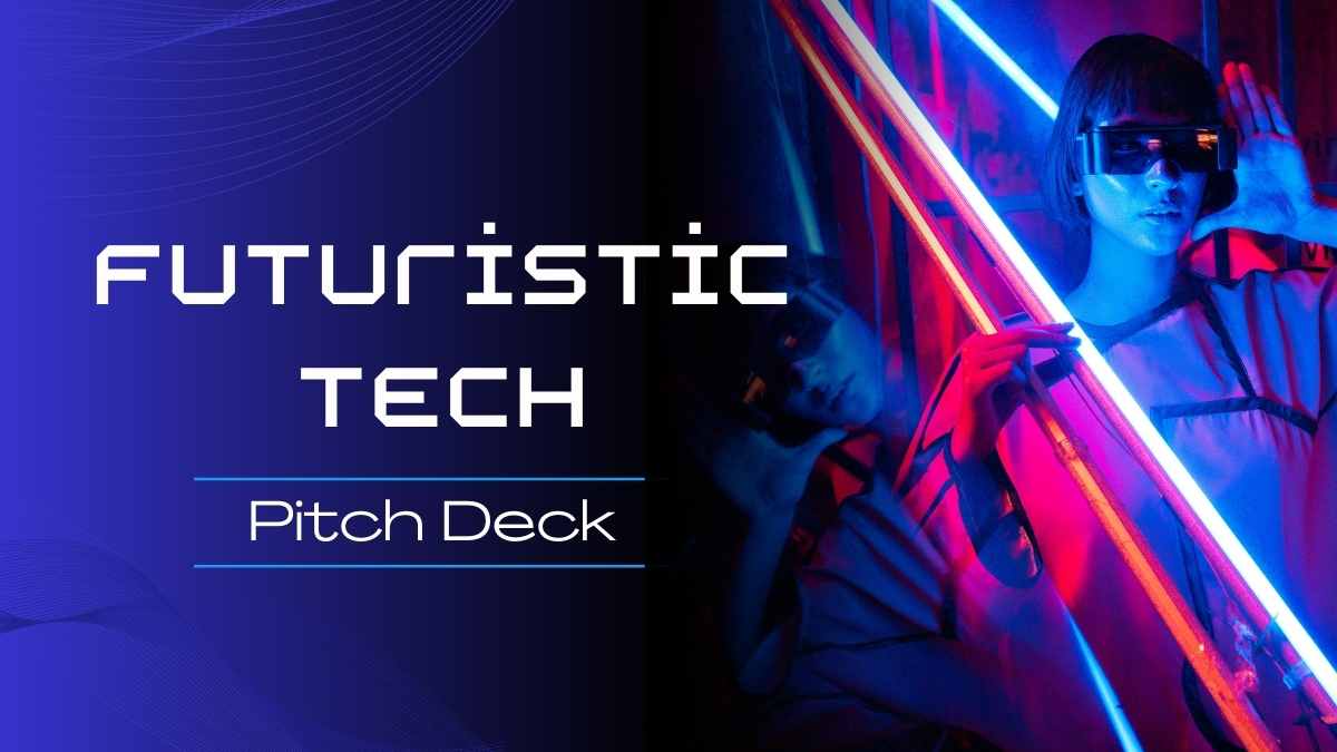 Futuristic Tech Pitch Deck - slide 1