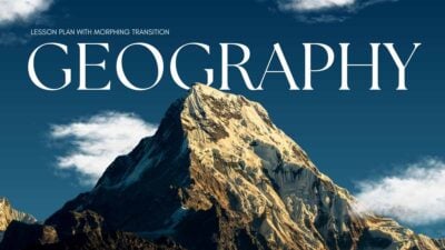 Modern Geography Lesson Plan with Morph Transition for Teachers